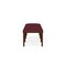 Lesro Lenox Wood 3 Seat Bench Wood Frame, Walnut, OH Wine Upholstery LW3001 - alternate 3